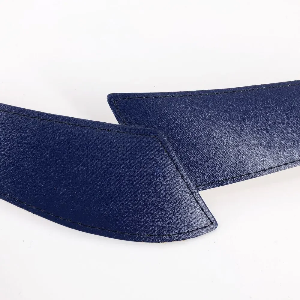 80s asymmetrical navy blue belt 1980s vintage